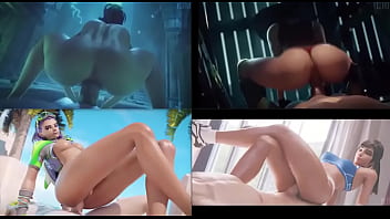 Sexy 3d hentai whores ride big dick