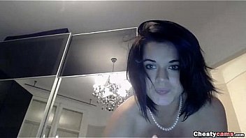 Brunette before going out