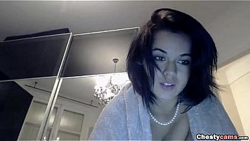 Brunette before going out