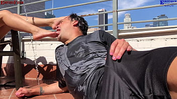 Erotique Entertainment Erotiquefetish Threesome Two Amateur Girls One Big Dick Outdoor Footjobs "barefoot Patio Wet Dreams" Starring Eric John thumbnail