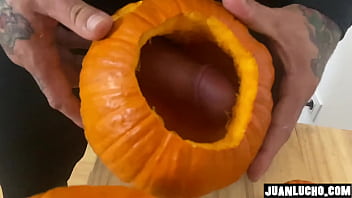 Halloween solo with pumpkins