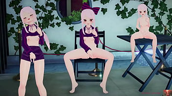 White haired beauty masturbates at outdoor pool squirts until the water rises