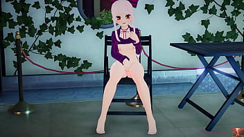 White haired beauty masturbates at outdoor pool squirts until the water rises