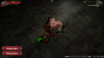Jerle vs luchabelle nf3d mixed mma combat maledom