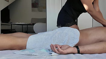 Massage on thai floor mat with a happy ending