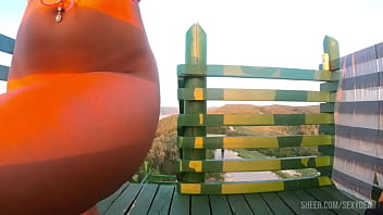 Wild sunset bicyclists crash my intimate watchtower rendezvous