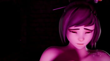 Asian woman bdsm 3d bondage latex