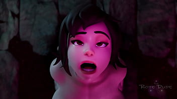 Asian woman bdsm 3d bondage latex