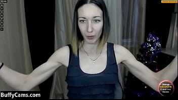 Girl flexing her lovely muscles