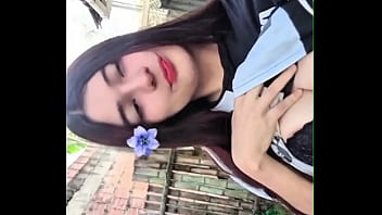 Porn actress touches her tasty pussy