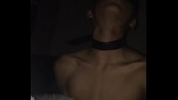 Hot tanned tied up boy gets dick sucked by blondie under bedsheet