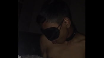 Hot Tanned Tied Up Boy Gets Dick Sucked By Blondie Under Bedsheet thumbnail