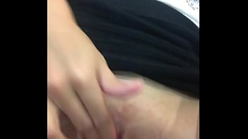 Pink haired babe masturbate pussy dildo and orgasm