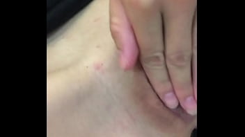 Pink haired babe masturbate pussy dildo and orgasm