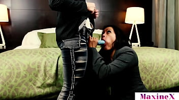 Slim redhead lesbian lily cade dominates asian bbw maxine x