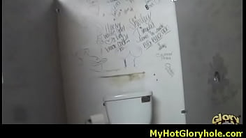 Black chick deepthroats gloryhole sex 14