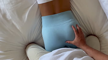 Fit girl with perfect ass in yoga pants fucked after nice workout