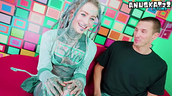 Alt pornstar tests big white dick on casting couch atm deepthroat facial cumshot