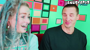 Alt pornstar tests big white dick on casting couch atm deepthroat facial cumshot