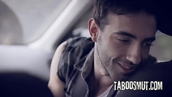 Blonde teen hitchhiker gets double penetrated by two strangers