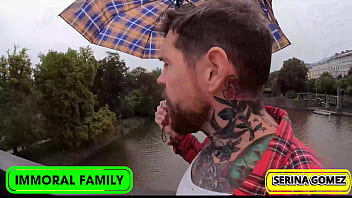 Dean and dan's double pussy pounding of petite serina gomez in prague