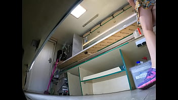 Super hot girsl in transparent panties giving a deep cleaning to my food truck