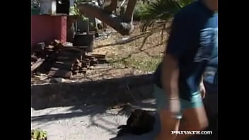 The very exotic agnes serves up an anal creampie on the beach