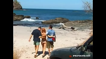 The very exotic agnes serves up an anal creampie on the beach