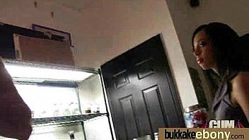 Gorgeous ebony lady sucks white dicks and gangbang fucking 23