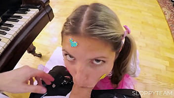 Heart Shape Facial Sticker To Reward Deep Throat Blowjob thumbnail