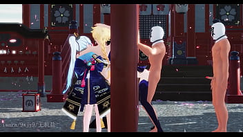 Three girls get fucked by several men