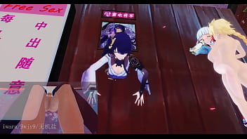 Three girls get fucked by several men