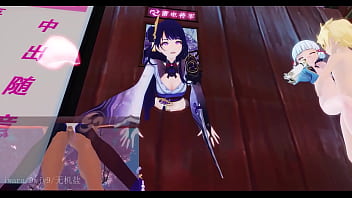 Three girls get fucked by several men