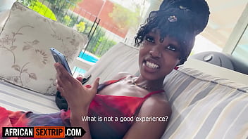 Super tight pussy 18yo ebony hottie bounces on huge dick in wild amateur hookup