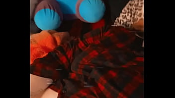 Slutty goth girl licks her sex toy then puts it inside of her