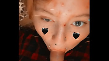 Slutty goth girl licks her sex toy then puts it inside of her