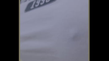 Hot milf with perfect tits public braless dare