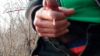 Asian Twink Jerks His Cock Outside And Spurts Thick Sticky And Dripping Cum thumbnail