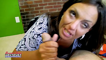 Busty exotic milf kayla enjoys sucking a hard cock and swallowing cum