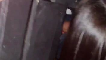 Naughty milf goes to swing at gloryhole to suck dick