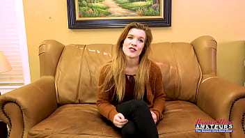 Kinky lovely redhead keaton masturbates ans sucks a cock to get pounded