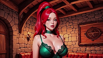 Divine elixir fantasy sorceress summons a dungeon master for an intimate ritual ai animation