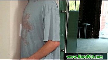 Japanese busty masseuse gives oral blowjob and nuru massage 25