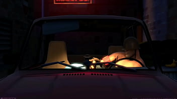 Femscout dándolo todo en el auto