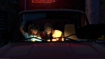 Femscout dándolo todo en el auto