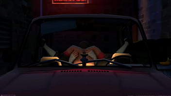 Femscout dándolo todo en el auto