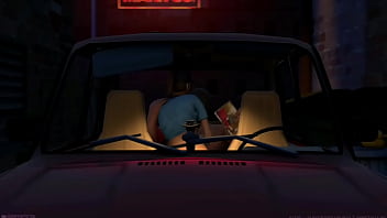 Femscout dándolo todo en el auto