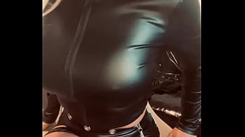 Latex blond girl posing Latex blond girl posing