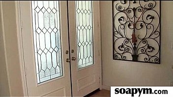 Adorable teen gives an amazing soapy massage 15