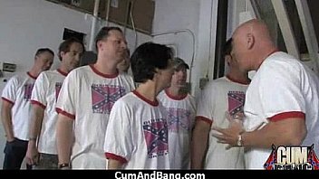Ebony cumslut gets multi facial in gangbang 5
